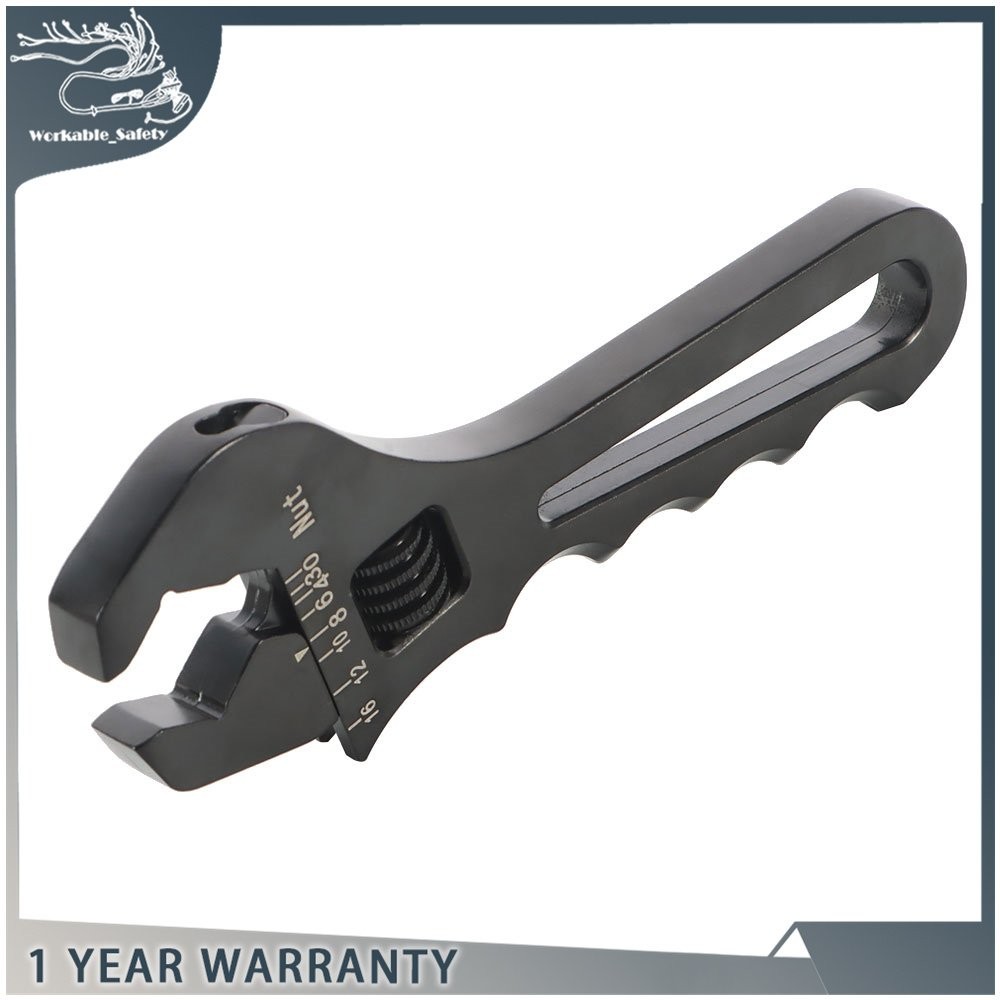 3AN-16AN Black Adjustable Wrench Aluminum Tool Spanner for Hose End Fitting