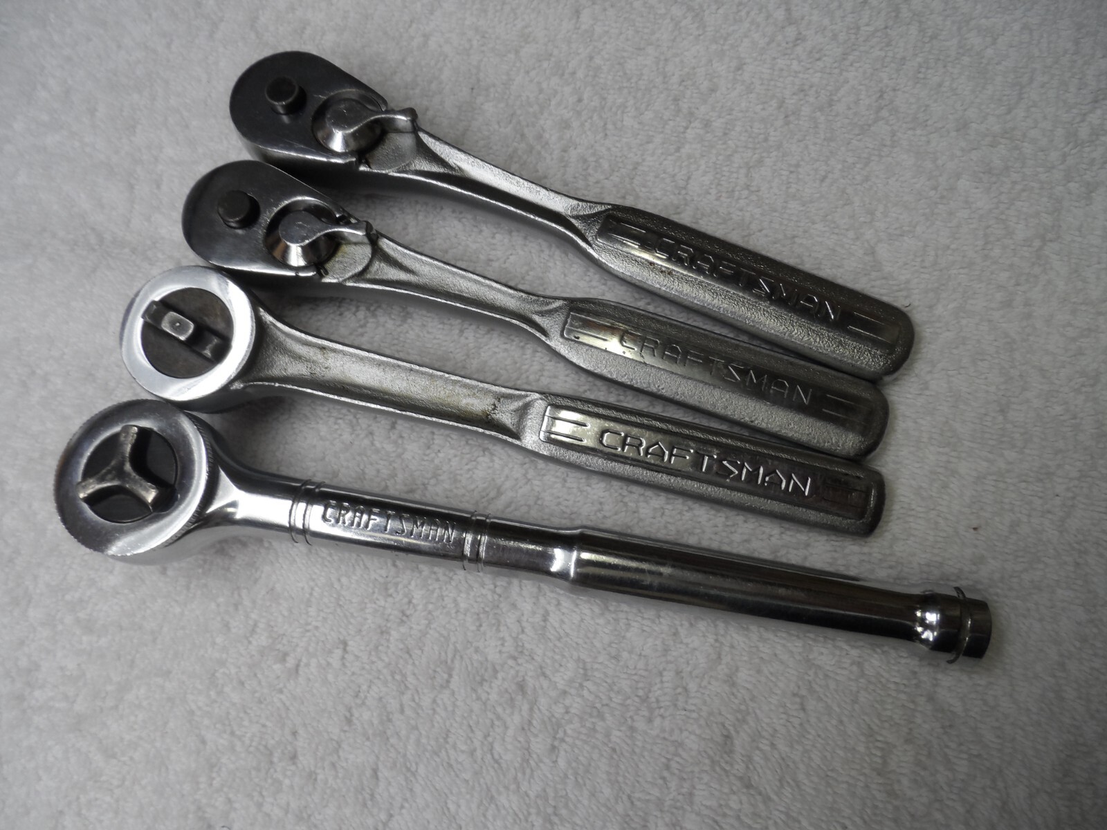 Craftsman 3/8″ Drive Ratchet Set USA lot of 4 pcs- PN 43796, No PN, 43784, 43785