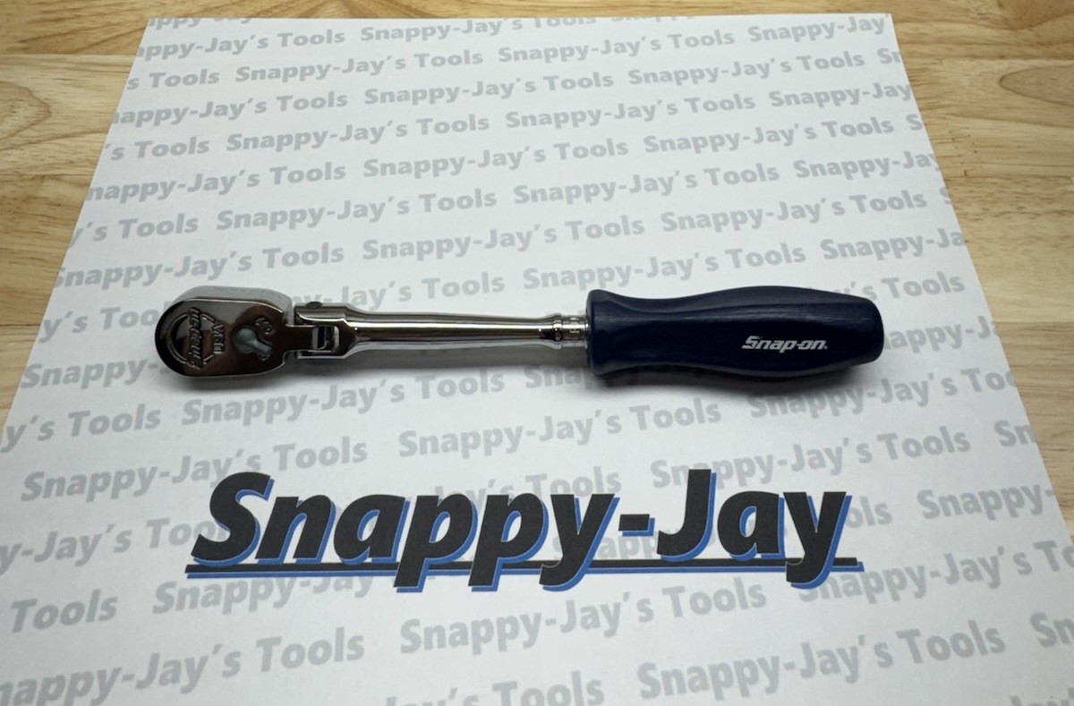 Snap-on Tools NEW CLASSIC BLUE Hard Grip 1/4″ Drive LONG Flex Ratchet THLFD72B