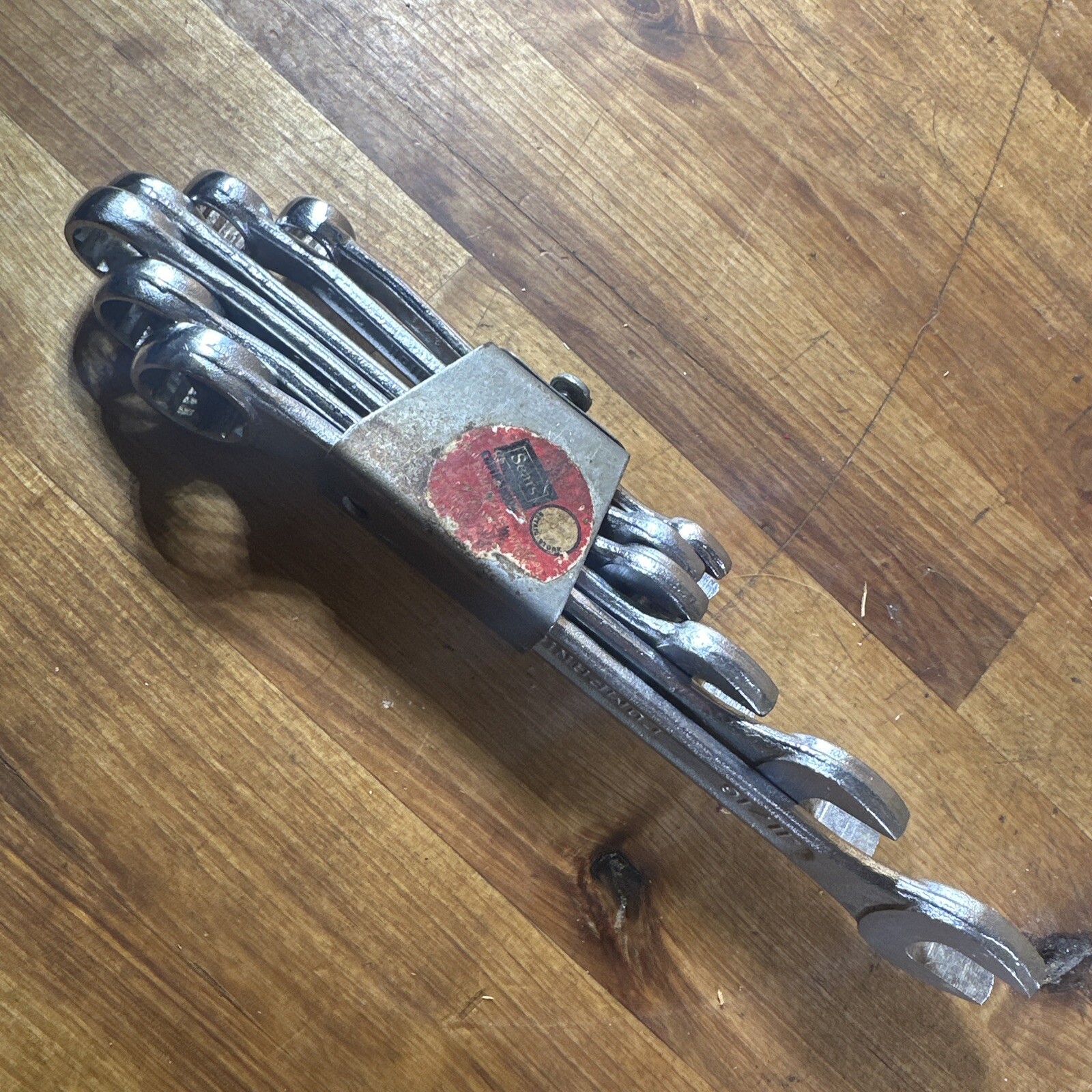 Vintage Sears Companion USA Combination Wrench Set 6 Pc. SAE 3/8-11/16 Inch