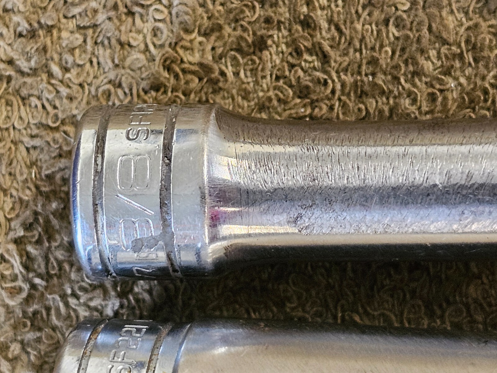 2 Snap On Socket Set 3/8″ Drive 12 Point SAE Deep 11/16″ 3/8″ SF221 SF121 SF