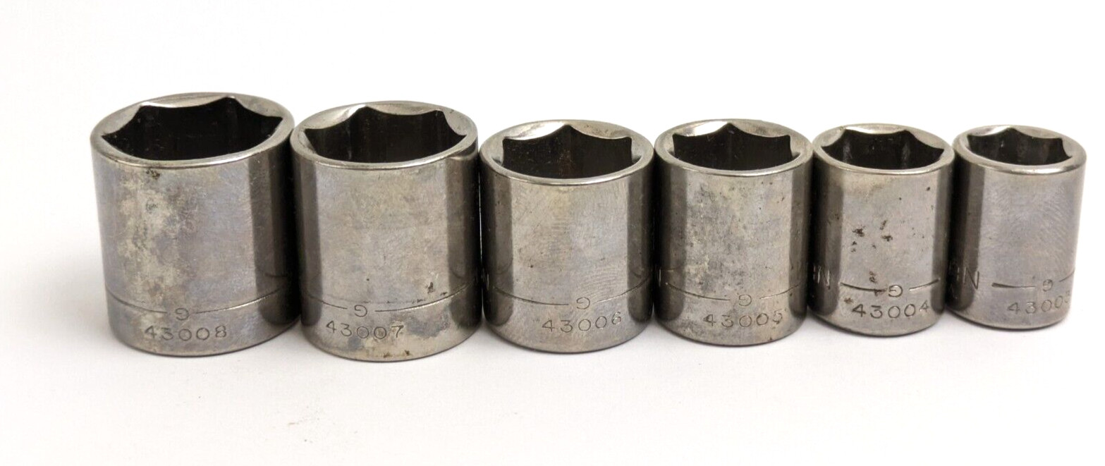 Vintage 15pcs Craftsman 6 Point SAE Socket Set ‘G’ Series USA Made 13/16 to 5/32