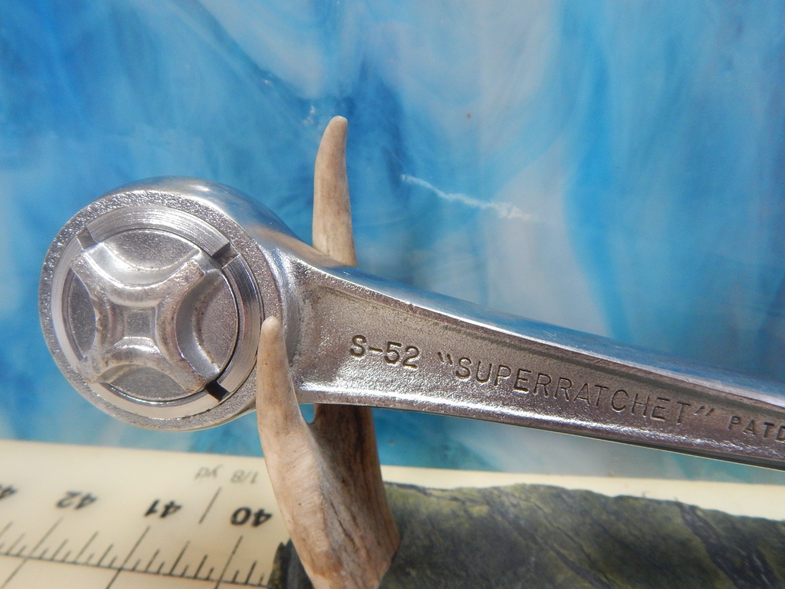 J.H. Williams 1/2″ Dr. Ratchet S-52 Super ratchet Vintage 11″ FINE TOOTH
