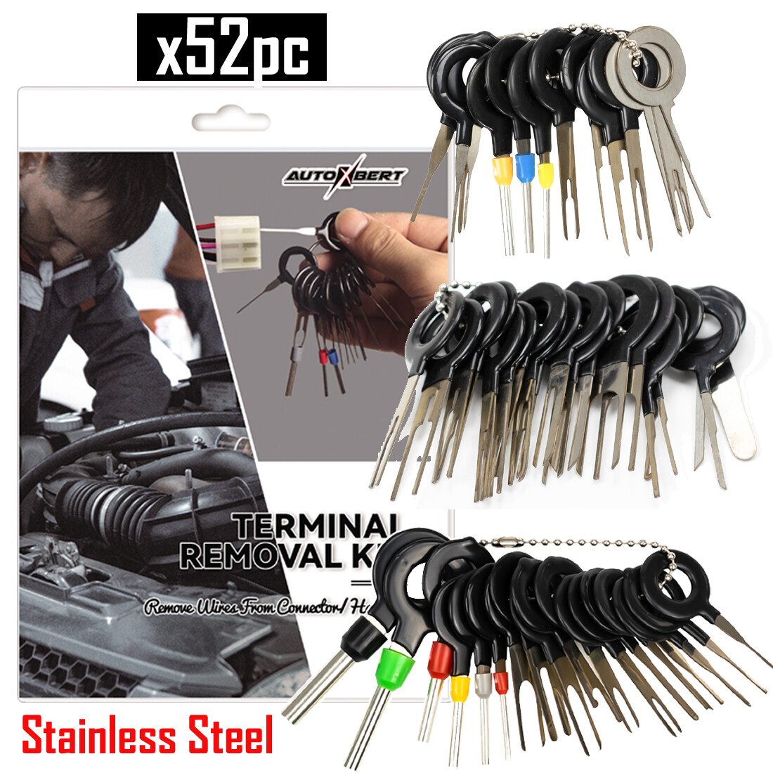 Car Terminal Removal Tool Electrical Wire Plug Connector Pin Extractor Kit A X52