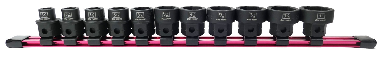 11Pc 1/2″ Drive Nano Low Profile Impact Socket Set SAE New Cal-Hawk Pro