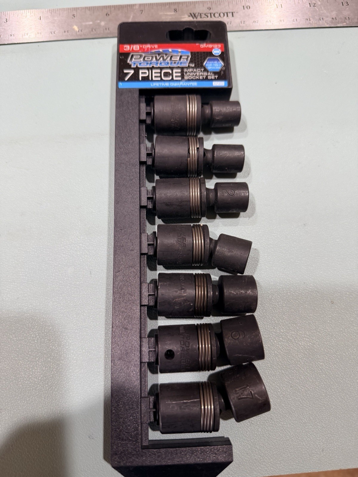 Power Torque 7 Piece Impact Universal Socket Set 3/8”