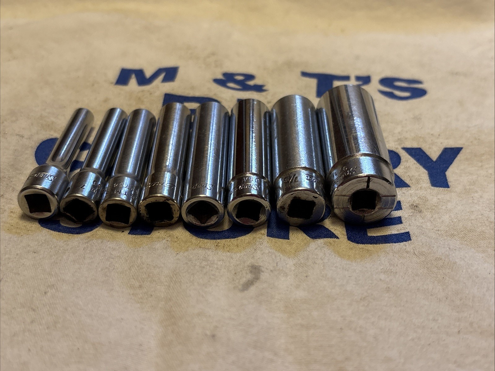 Snap-on Tools USA 1/4″ Drive 8pc SAE 6pt Deep Socket Set (3/16- 9/16) STM
