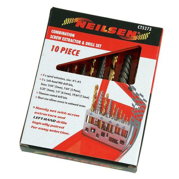 Screw Bolt Stud Extractor Drill Set Left Hand Drills Remove Rusted Corroded 5273
