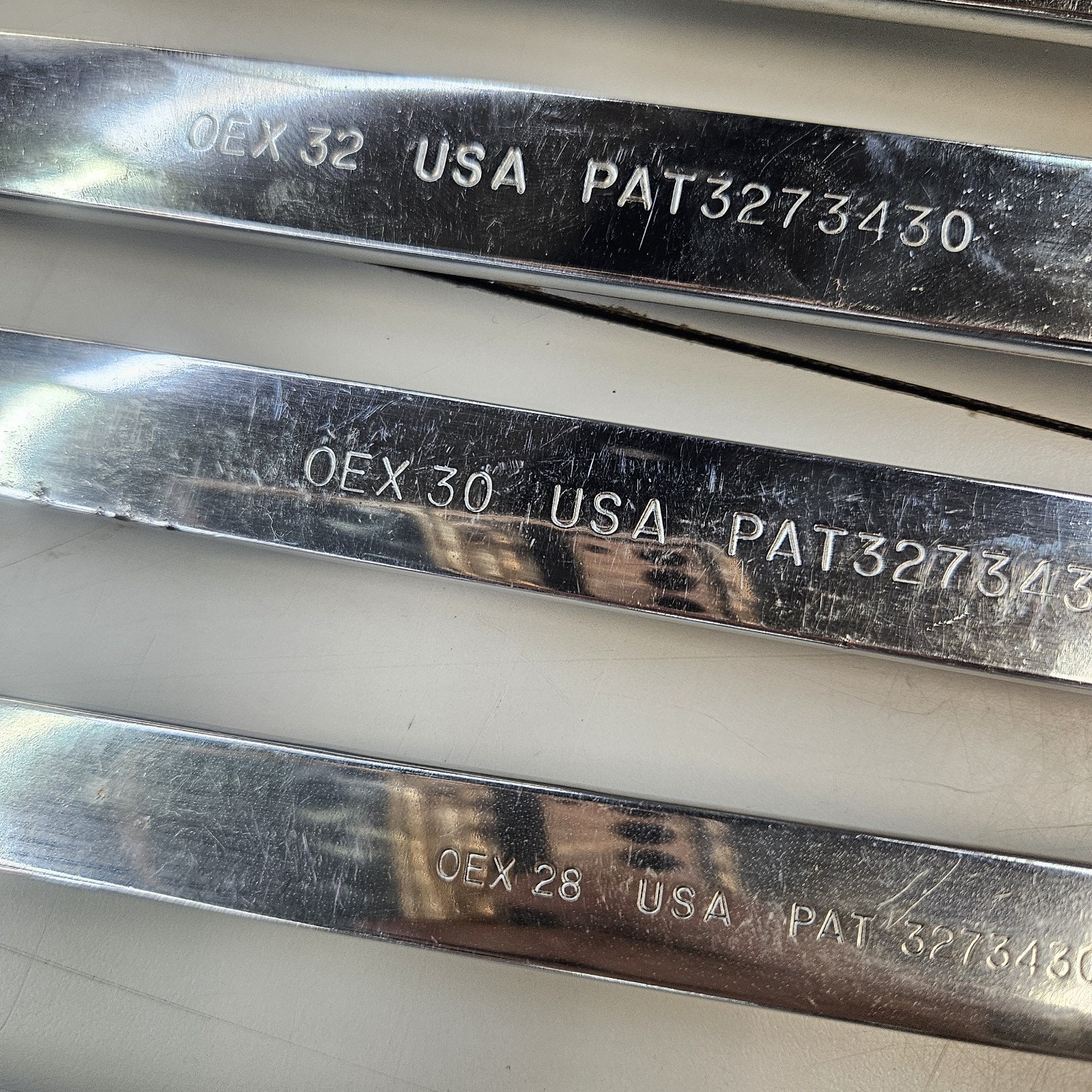 Snap-On Comb Wrench OEX Set 9 Piece SAE 12 Point 22,24,24,26,28,30,32,34,36