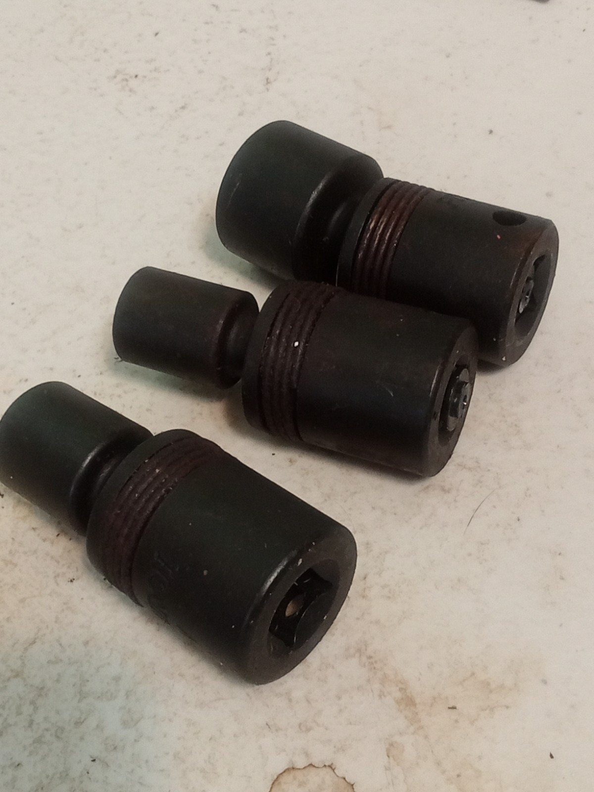 3 Pittsburg CR-V Swivel Sockets – 3/8″ drive
