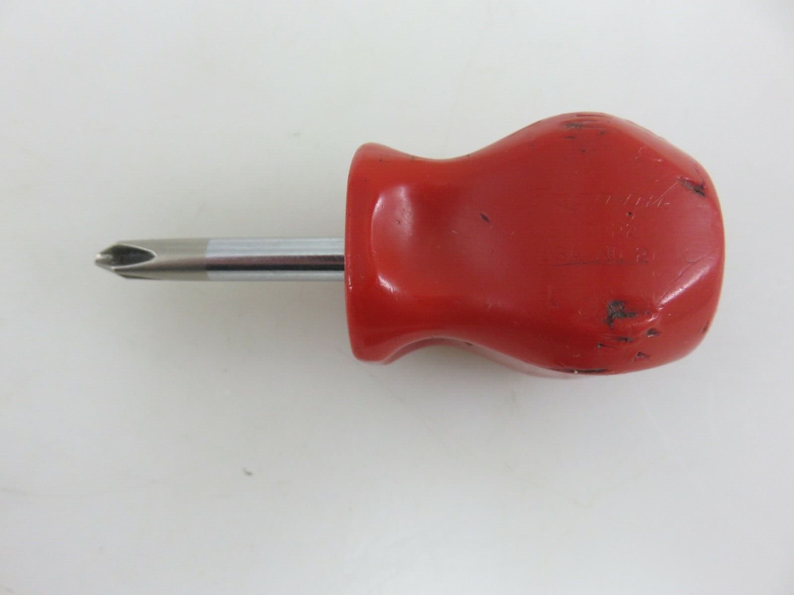 Snap-On SDDP22 Phillips & SDD1 Flate Blade Stubby Screwdrivers RED Hard Handle