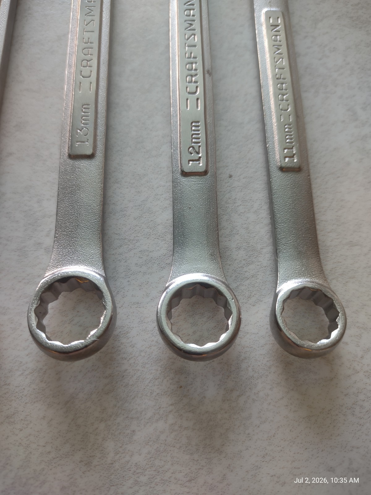 6pc Vintage Craftsman Metric Combination Wrench Lot 11mm-16mm VA Made In USA