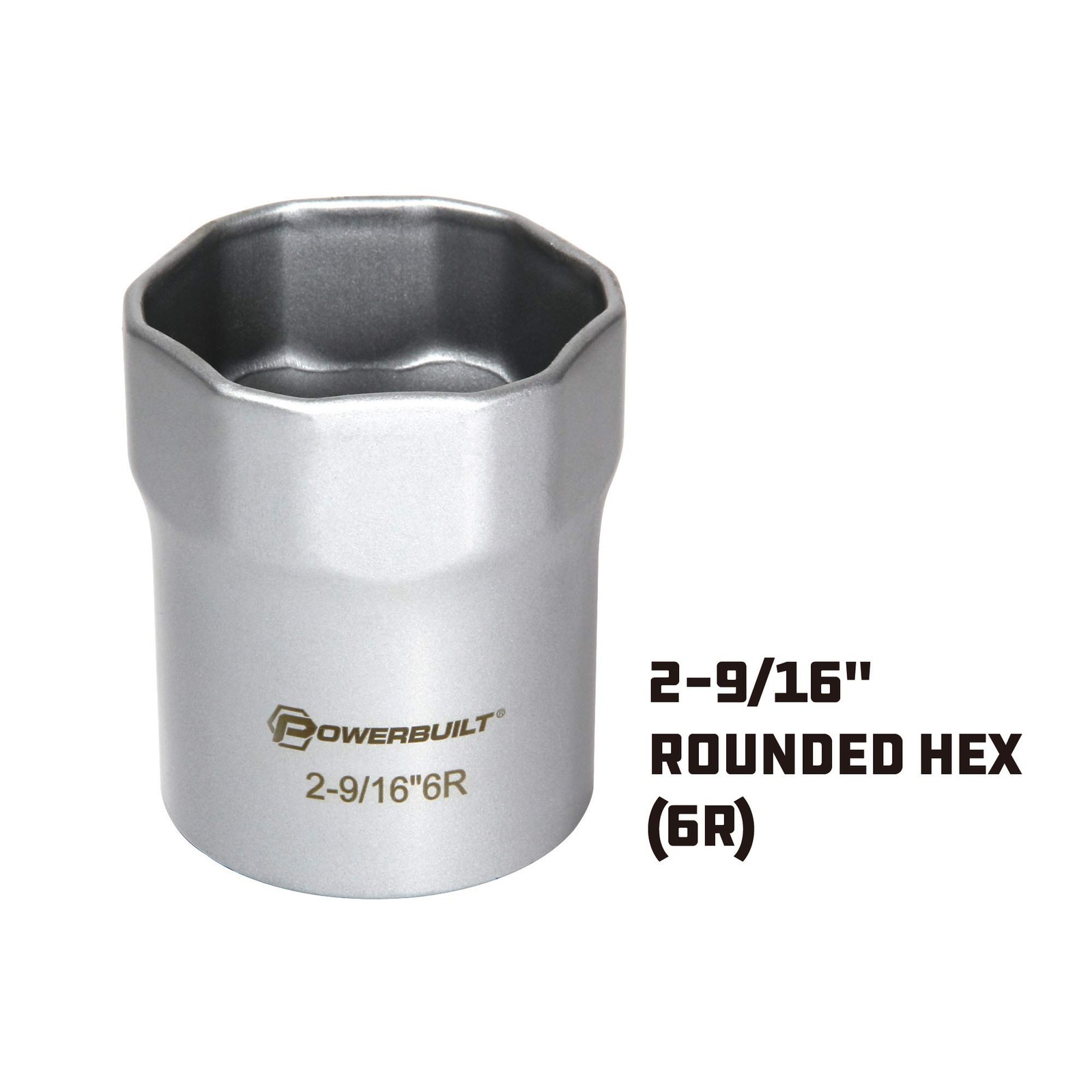 Powerbuilt 2-9/16 Inch Rounded Wheel Bearing Lock 2-9/16″ Hex, Silver