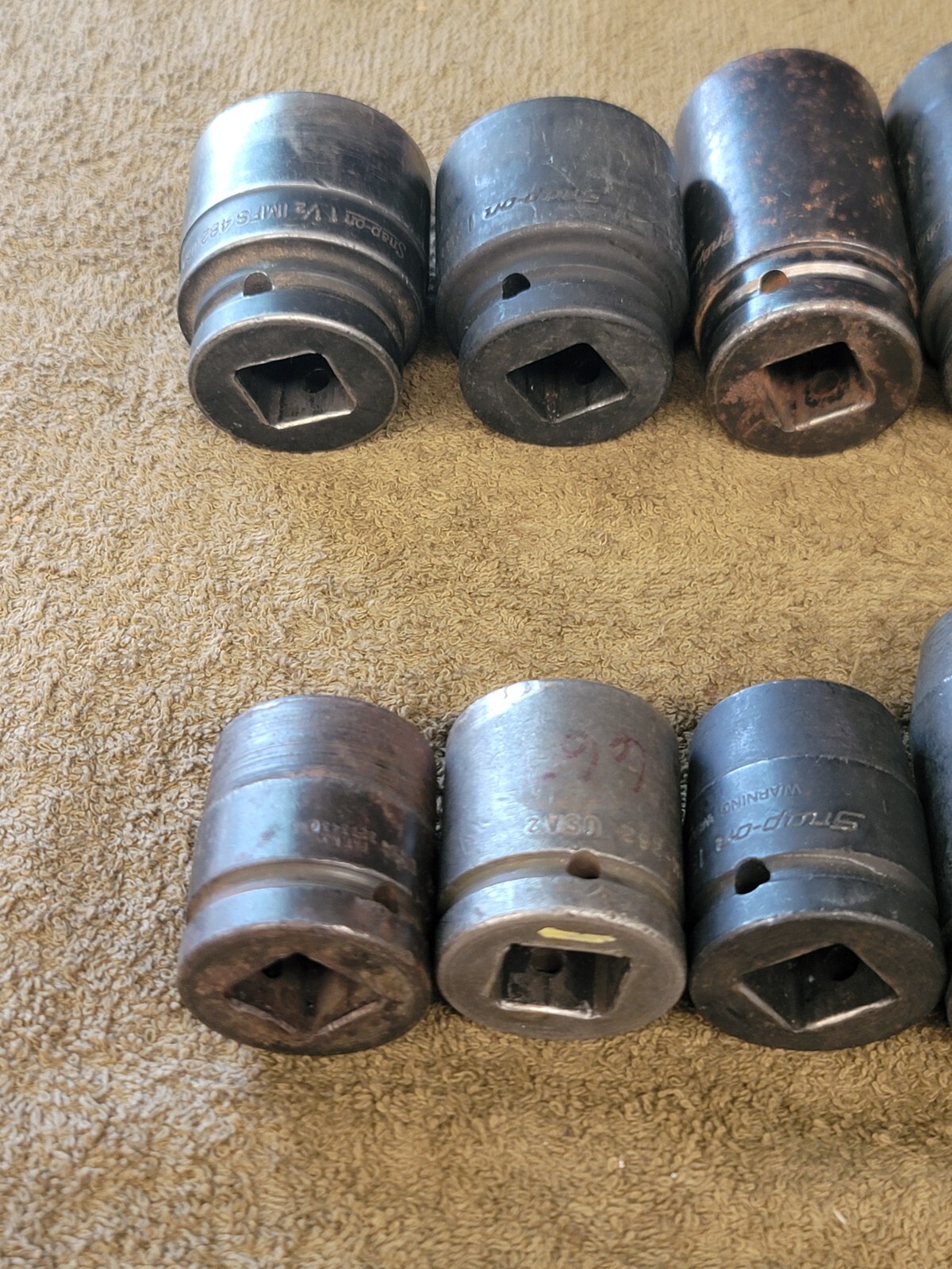 12 Snap-on Impact Socket Set SIM IM 3/4 Drive Sae 1-1/2 3/8 5/16 3/16 1/8 5/8″