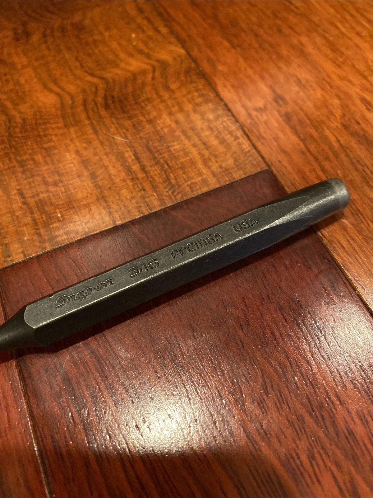 NEW! Snap-on Standard Length 5-1/4″ Long 3/16″ Point Pin Punch PPC106A