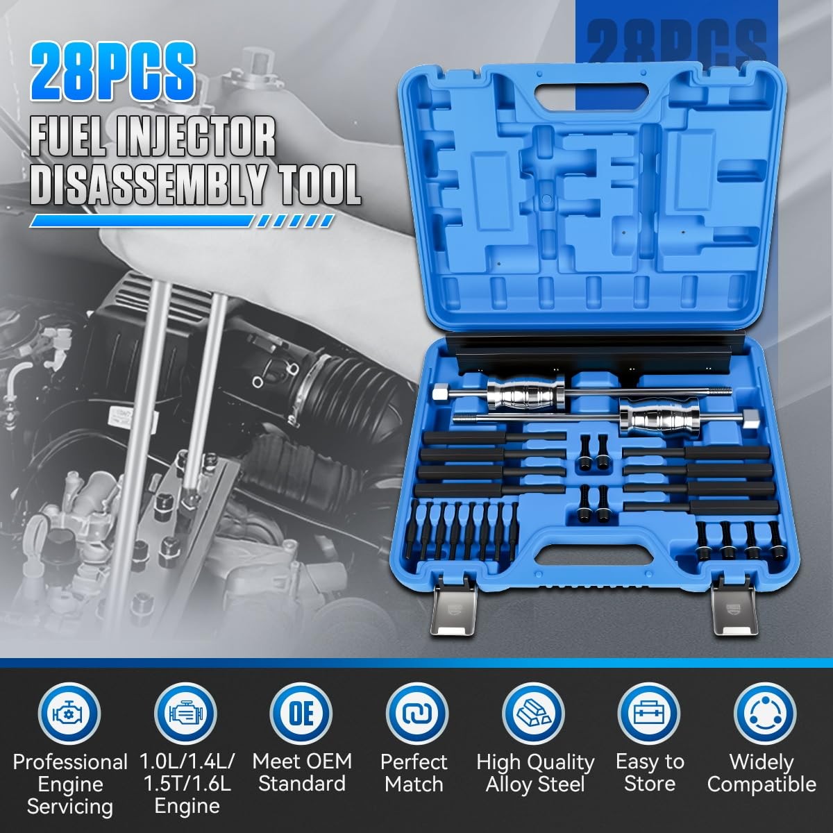High-pressure Fuel Injector Removal Tool Kit EN-51146 for GM Opel Buick 1.0/1.4L