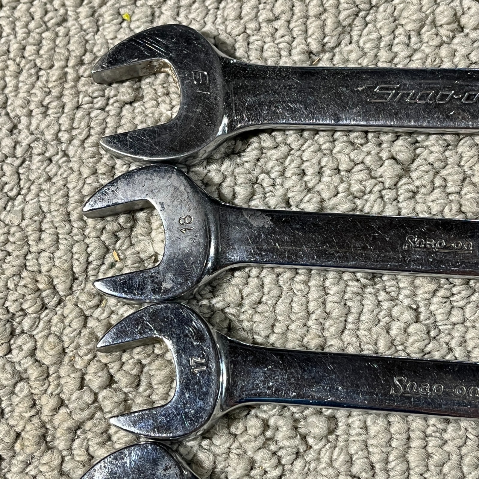 Snap On OEXM6-OEXM19 5-19mm 16 Piece 12 Point Metric Combination Wrench Set USA