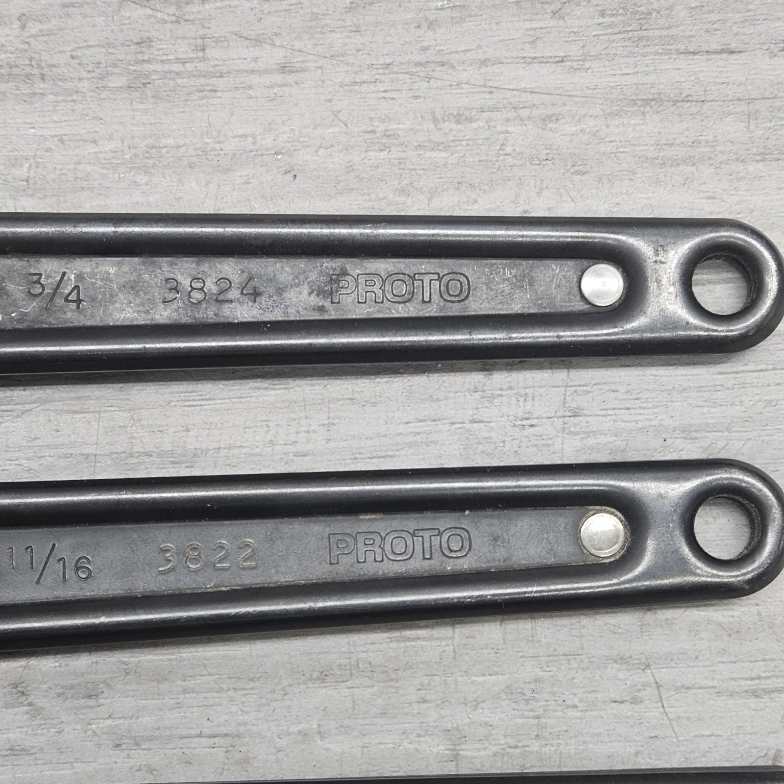 PROTO Ratcheting Box End Wrench Set SAE 4 Pc USA Made Reversible Offset READ