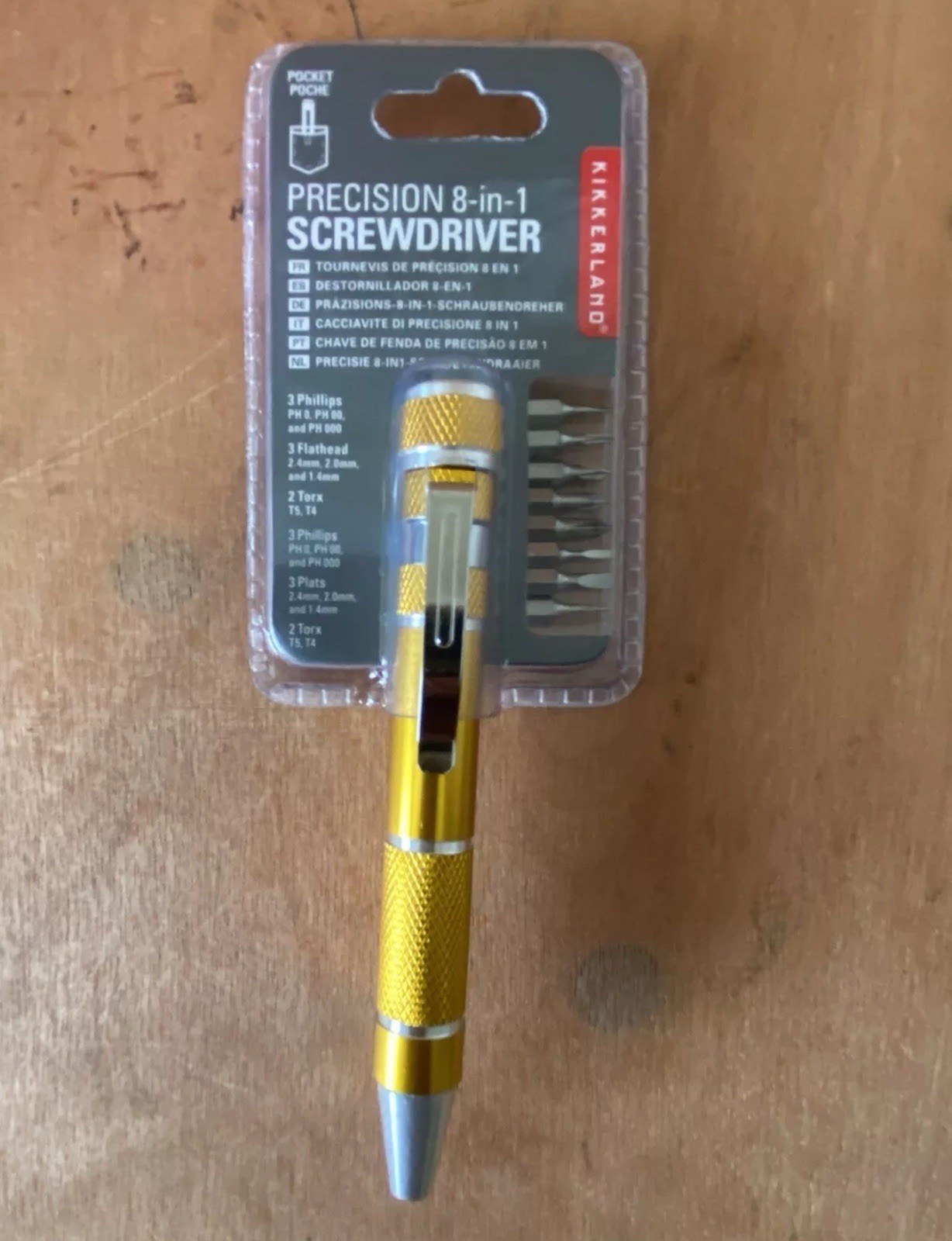 KIKKERLAND PRECISION 8 IN 1 SCREWDRIVER POCKET SIZE**NEW**