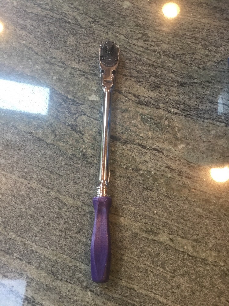 Snap On fhlfd80a 3/8 drive dual 80 hard grip flex head ratchet purple