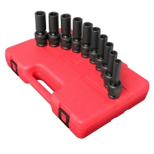 Sunex Tools 2658 10 Piece 1/2″ Drive Deep Universal Metric Impact Socket Set