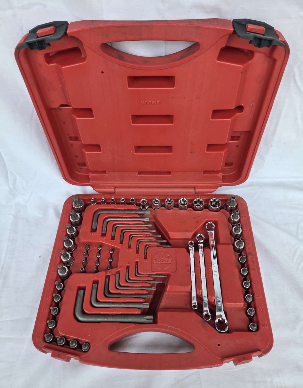 MAC TOOLS SMXT62B Torx Star Socket Driver Wrench Set Excellent Condition 62 Pc