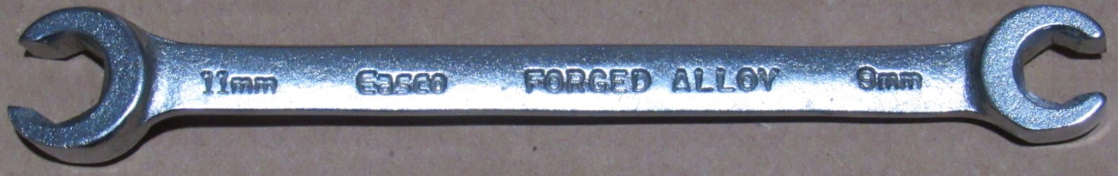 EASCO TOOLS, 9MM x 11MM METRIC, LINE/FLARE NUT LINE WRENCH, #60611