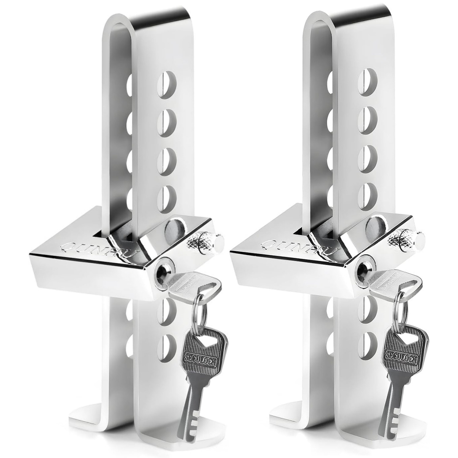2 pcs Brake Pedal Lock Security Car Auto Stainless Steel Clutch Lock Anti-theft