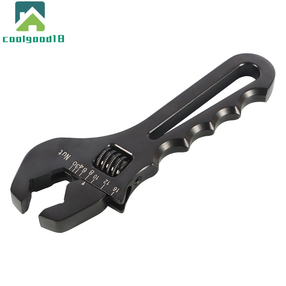 Adjustable Wrench Black Aluminum Tool Spanner for Hose End Fitting 3AN-16AN