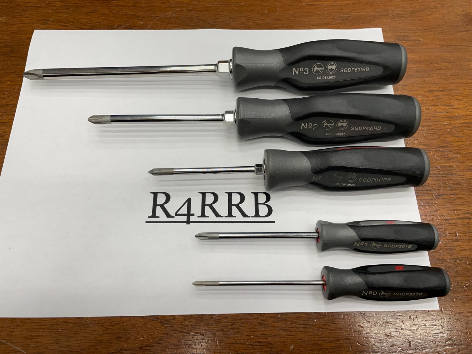 Snap-on Tools NEW 5pc TITANIUM Soft Grip ALL PHILLIPS Screwdriver Set SGDP50BDT