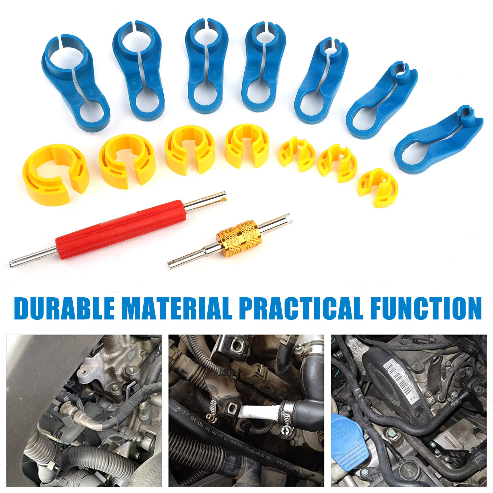16PCS AC Fuel Line Quick Disconnect Tools Set Removal Tool Kit 7 Size Car w/Box