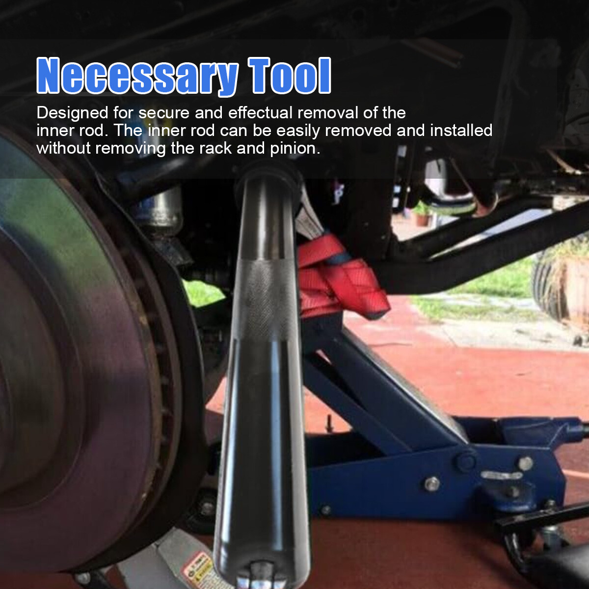 13pc Inner Tie Rod Removal Auto Tool Kit with 12 SAE & Metric Crowfoot Adapters