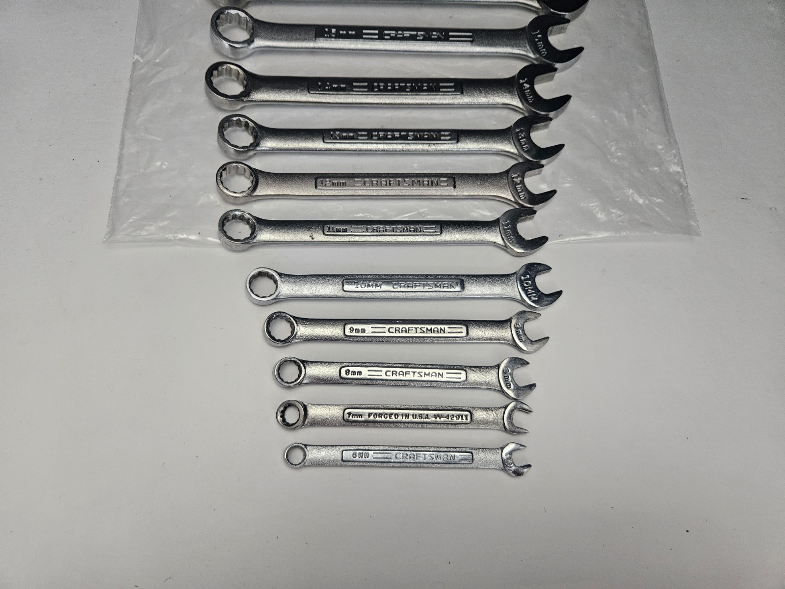 CRAFTSMAN USA 14 PC METRIC 12 PT COMBINATION WRENCH SET 7MM-18MM, 24MM (Tl3457)
