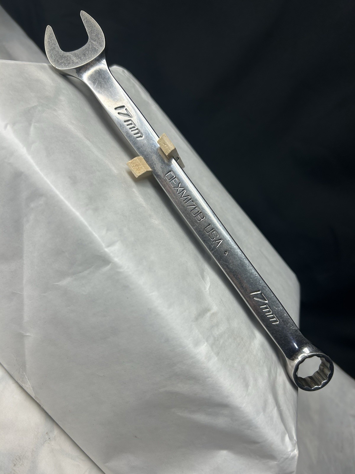 Snap-On Tools USA 17mm Metric Standard 12 Point Chrome Combo Wrench OEXM170B
