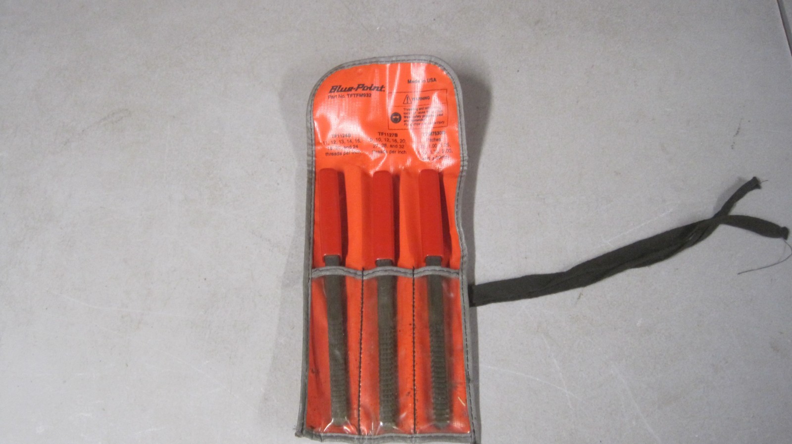 BLUE-POINT BY SNAP-ON THREAD CHASER SET # TFTFM932 GREAT SHAPE