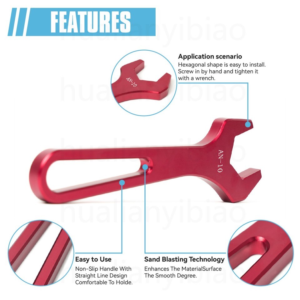 6 PC Aluminum Spanner Hose End AN Fitting Wrench Set AN4 AN6 AN8 AN10 AN12 AN16