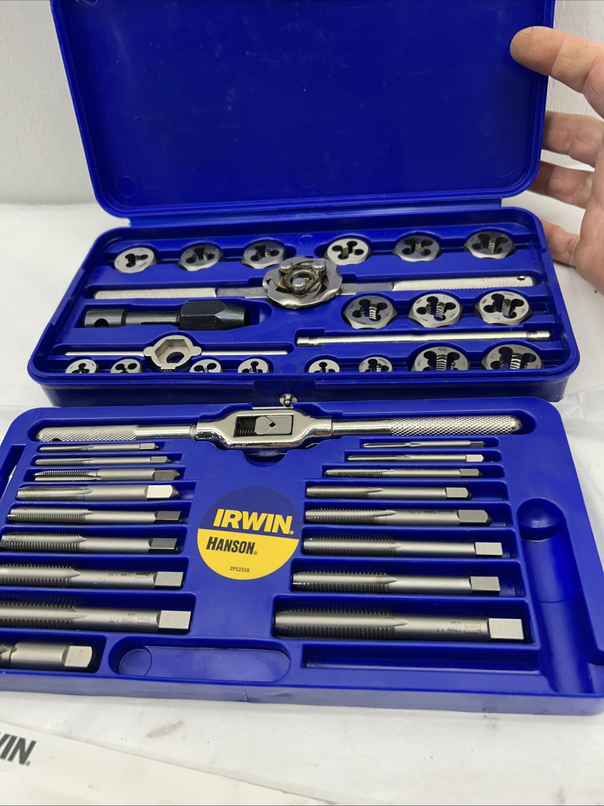 Irwin Hanson 26317 41 Pc. Metric Hex Tap & Die Set. (missing The Hand Tap)