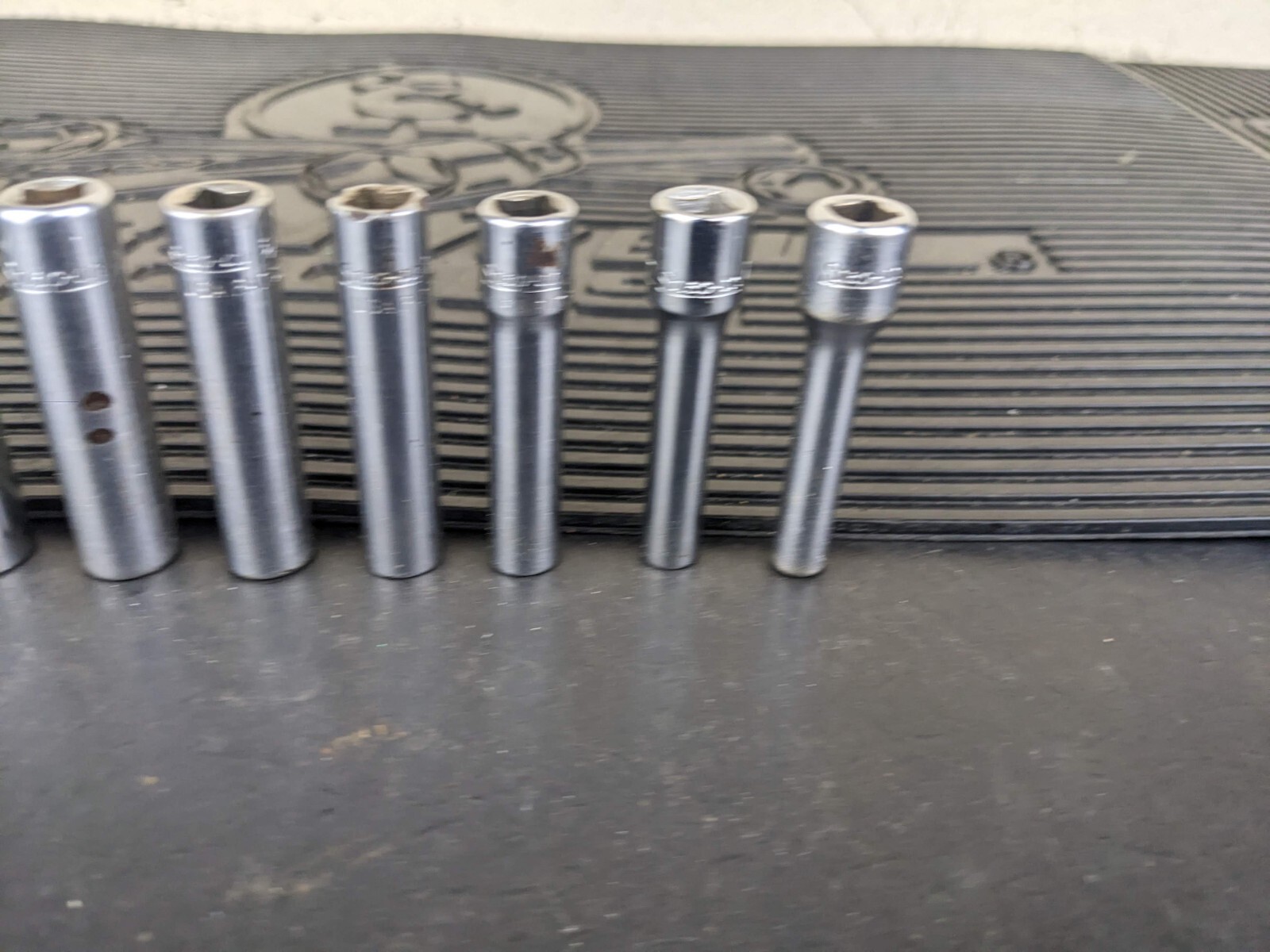 #bg158 Snap On Tools 1/4″ Drive 10 Pc SAE Deep 6 Pt Socket Set 110STMY