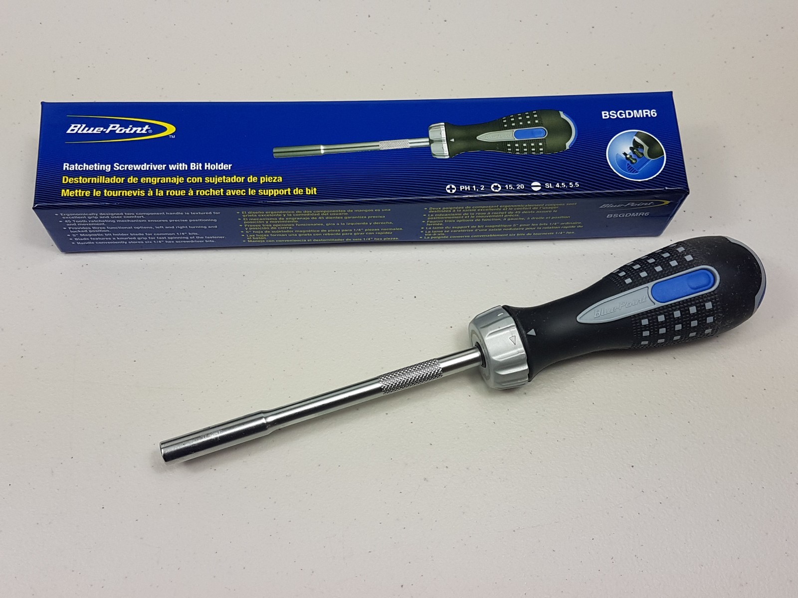 Blue Point Ratchet Screwdriver with Bits – As sold by Snap On.