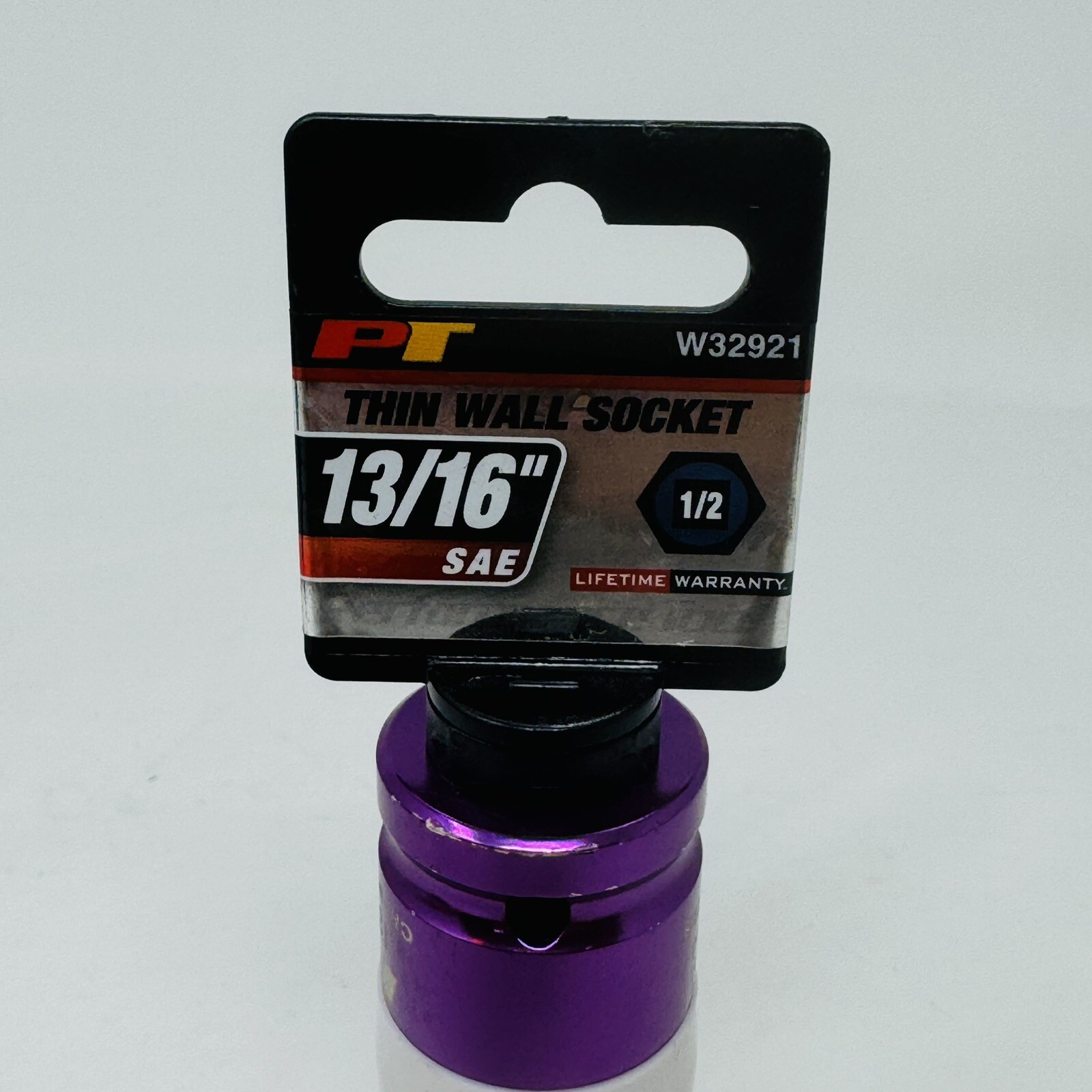 Performance Tool W32921 1/2 Inch Drive 13/16 Inch Thin Wall Color Lug Nut Socket