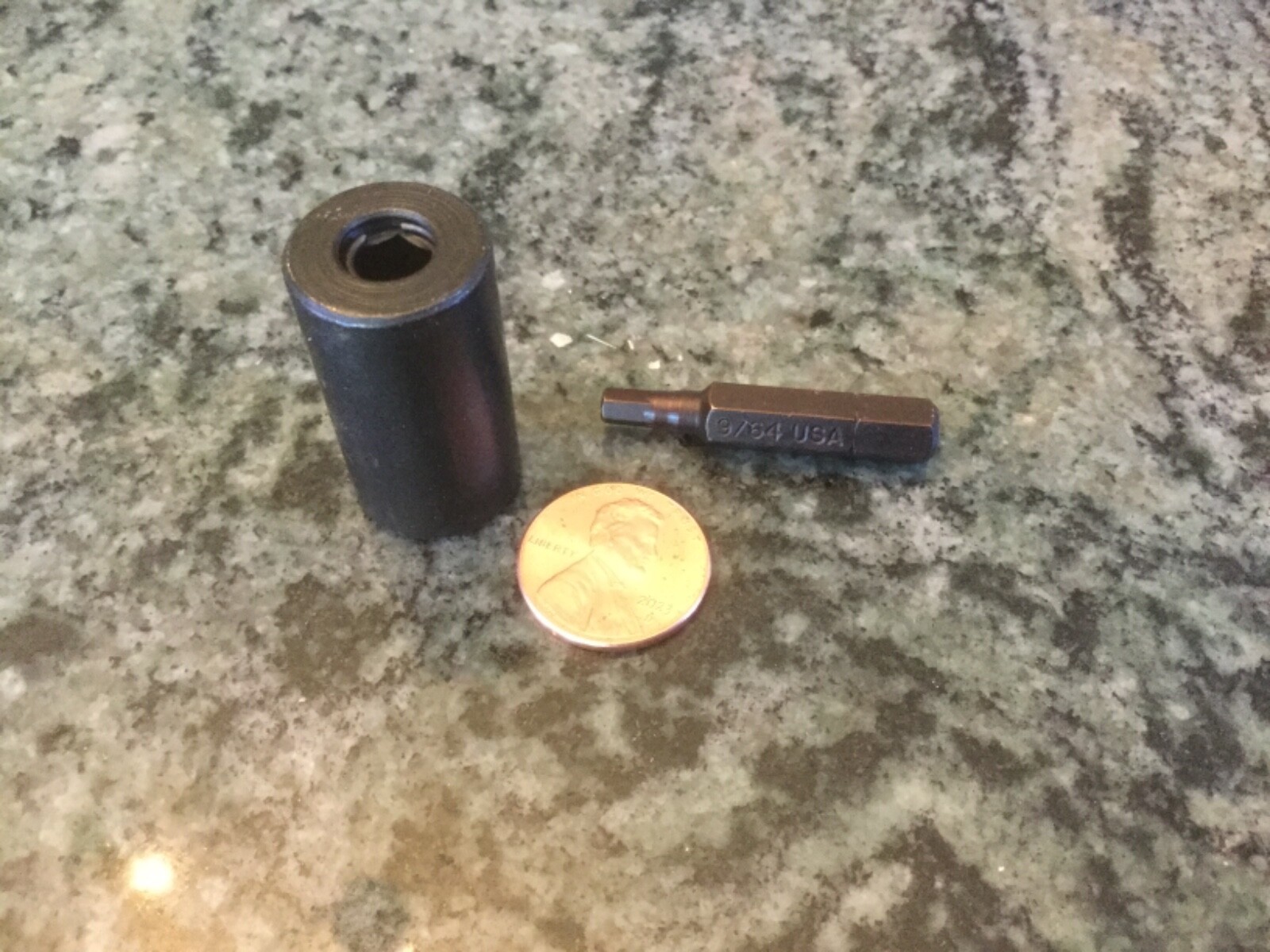 VIM TOOLS H614 ADAPTER DRIVE 1/4 + 9/64 Bit Hex 3/8″ Square Drive Straight USA