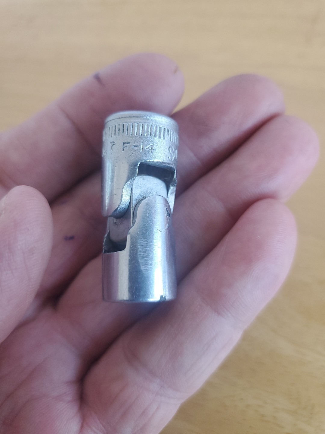 3 Snap On 3/8″DR Swivel Socket Adapters 12pt 11/16″FU22 5/8″F20 7/16″F14 USA