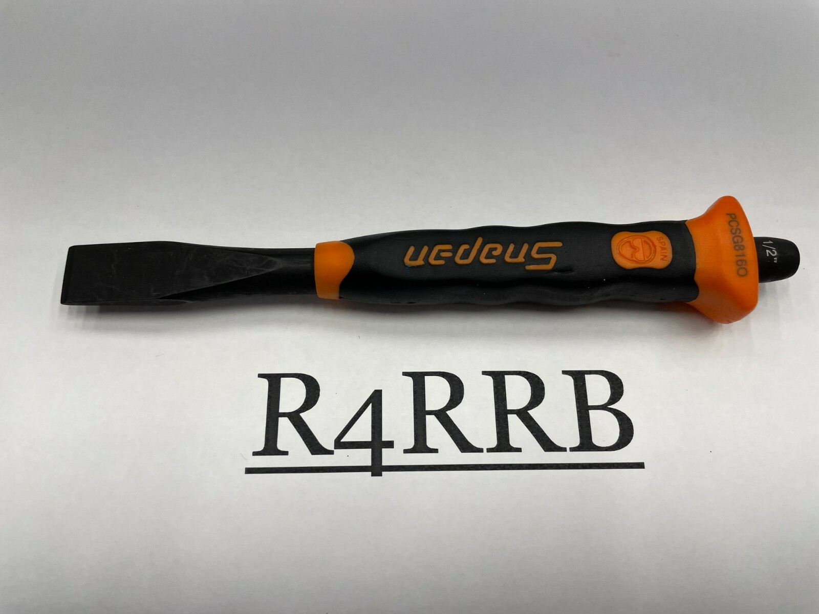 Snap-on Tools SPAIN NEW ORANGE Soft Grip 1/2″ Flat Edge Chisel PCSG816O