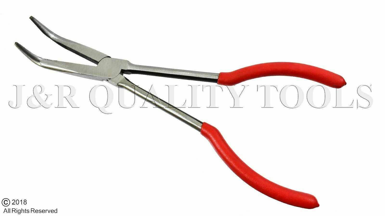 90 Degree 11″ inch Long Nose Pliers w/ soft grip handles