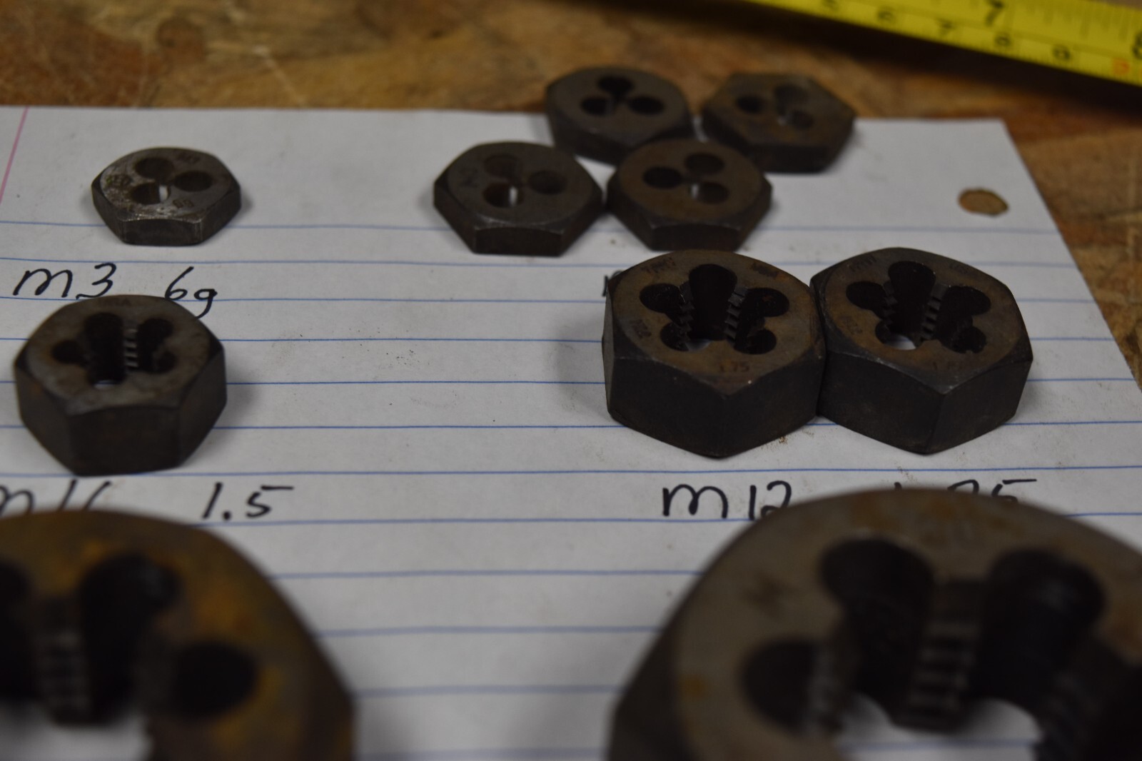 10 PC LOT METRIC RETHREADING DIE M24 M30 M16X1.5 M12X1.75 M3-6G M3 FREE SHIPPING
