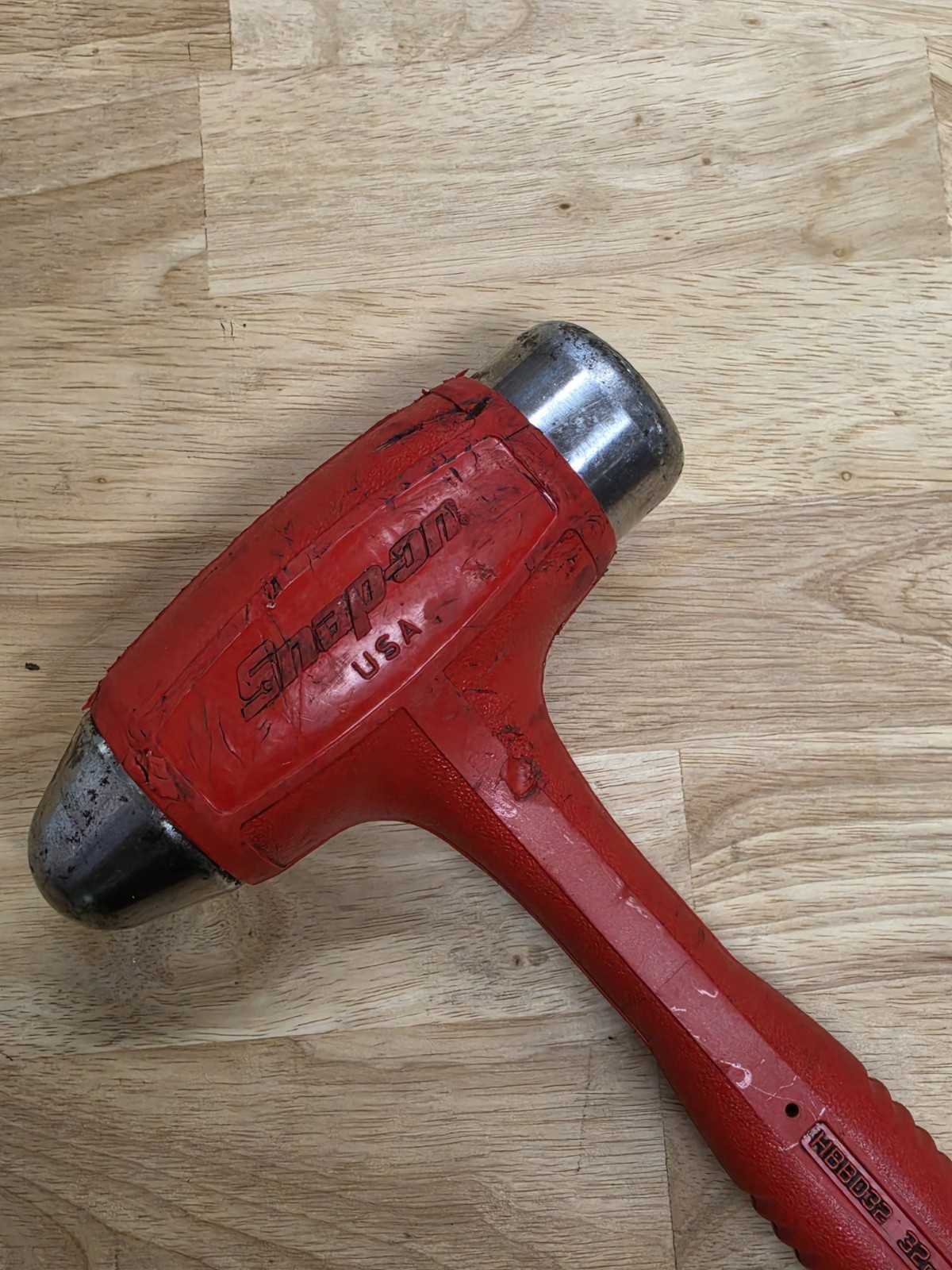 Snap-On Tools HBBD32 Red Ball Peen Dead Blow Hammer 32 Ounce. USA