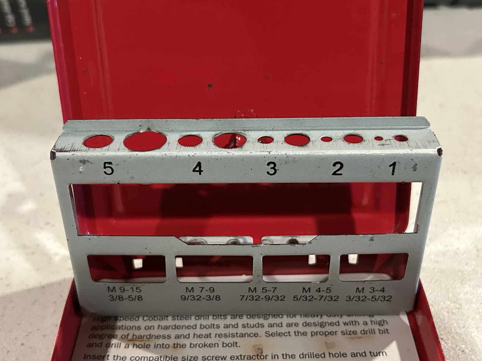 Snap-on EXD10 Drill Extractor Set ( STEEL CASE ONLY)