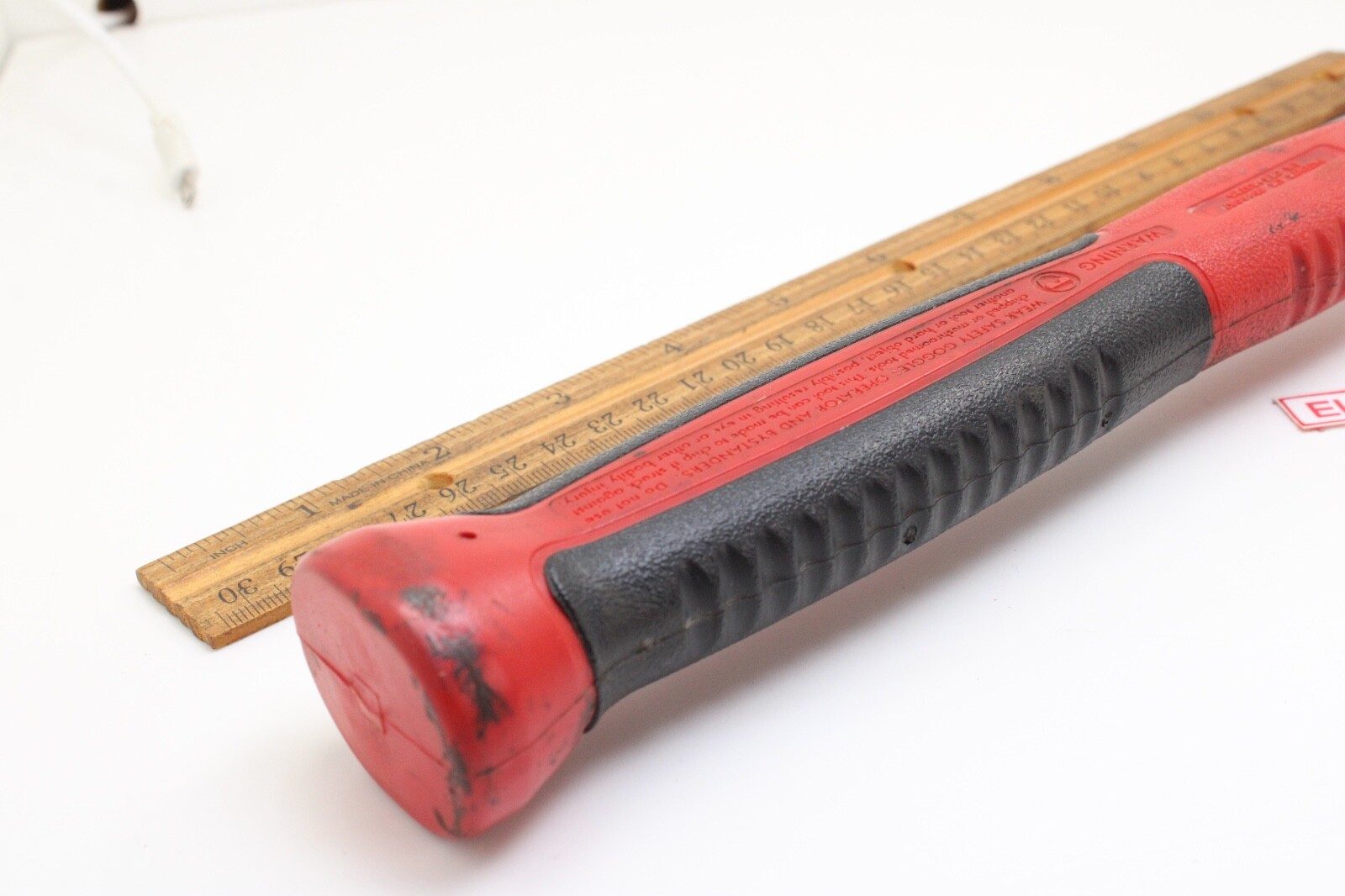 Snap-On HBFE24 24 Oz 13″ Red Soft Grip Handle Dead Blow Body Hammer USA