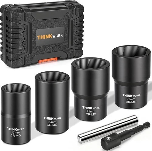 1/2 Inch Drive Lug Nut Removal Tool, 6-Piece Wheel Lock Removal Kit, Lug Nut …