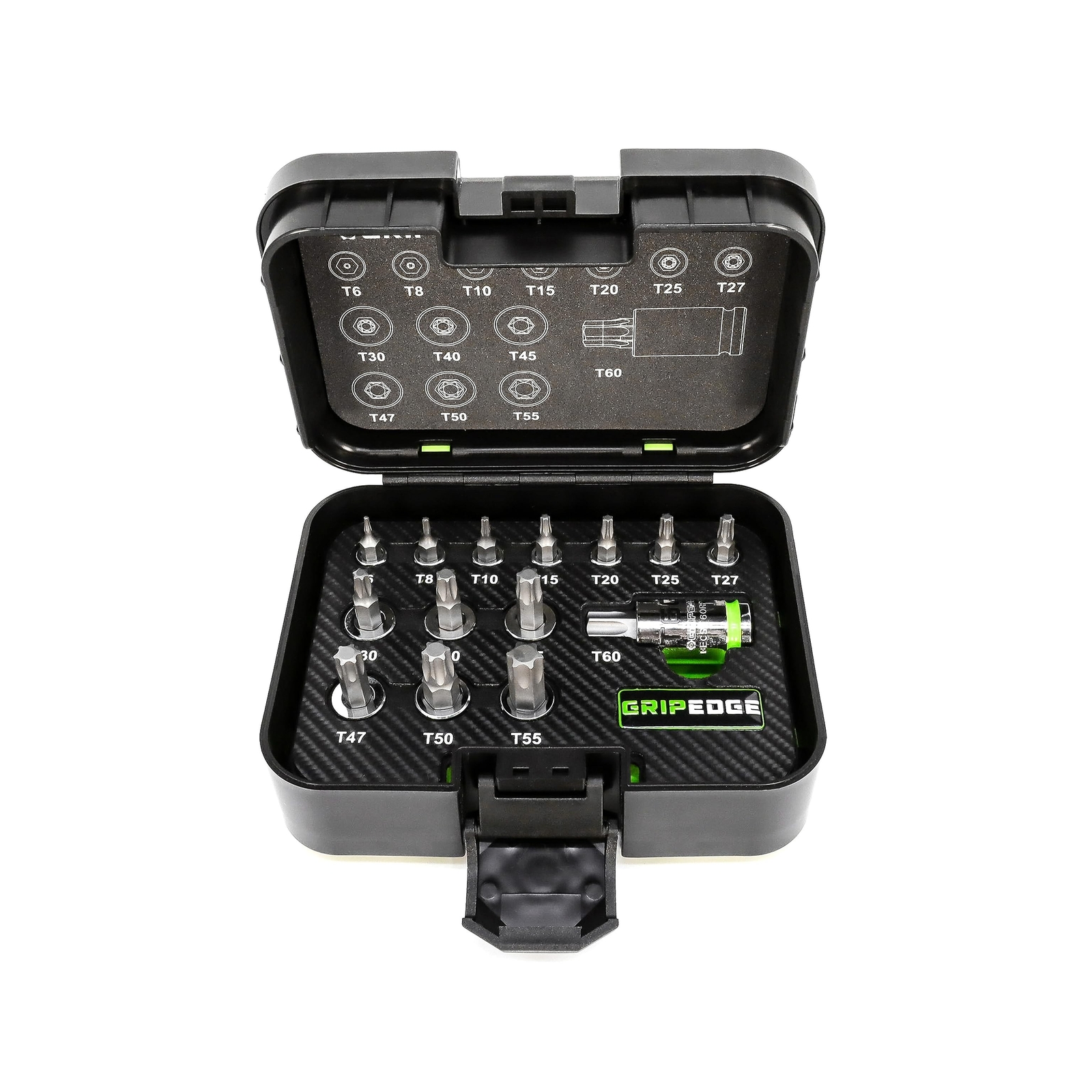 GRIPEDGE Tools | 14PC RPT Star Driver Set | Sizes T6 – T60 | 1/4» – 3/8» – …